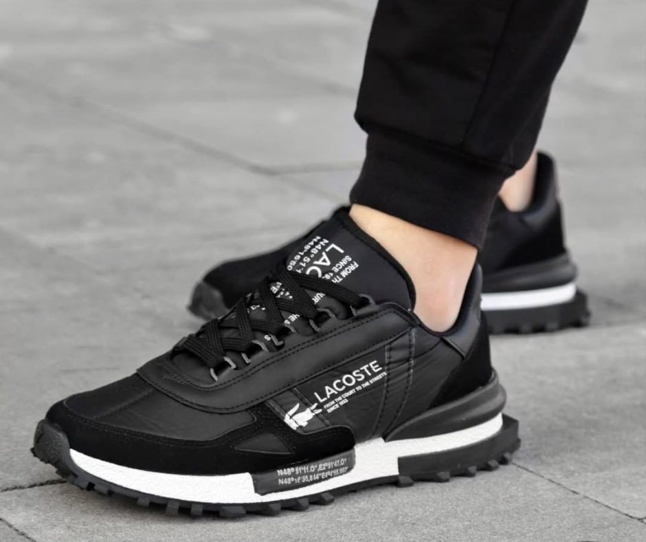LACOSTE ELITE ACTIVE JET BLACK/WHITE