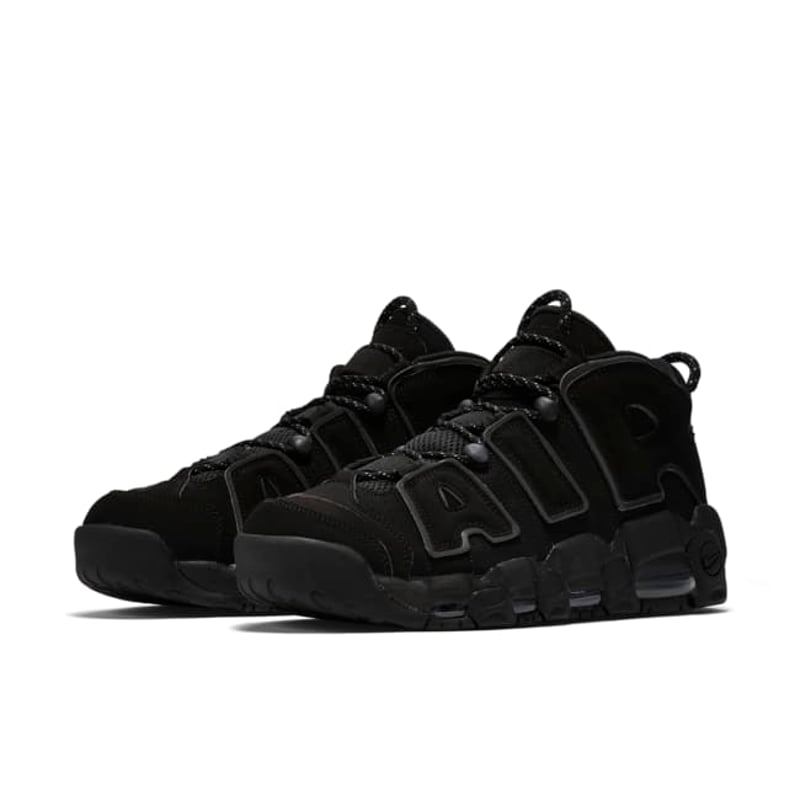 NIKE AIR MORE UPTEMPO TRIPLE BLACK REFLECTIVE