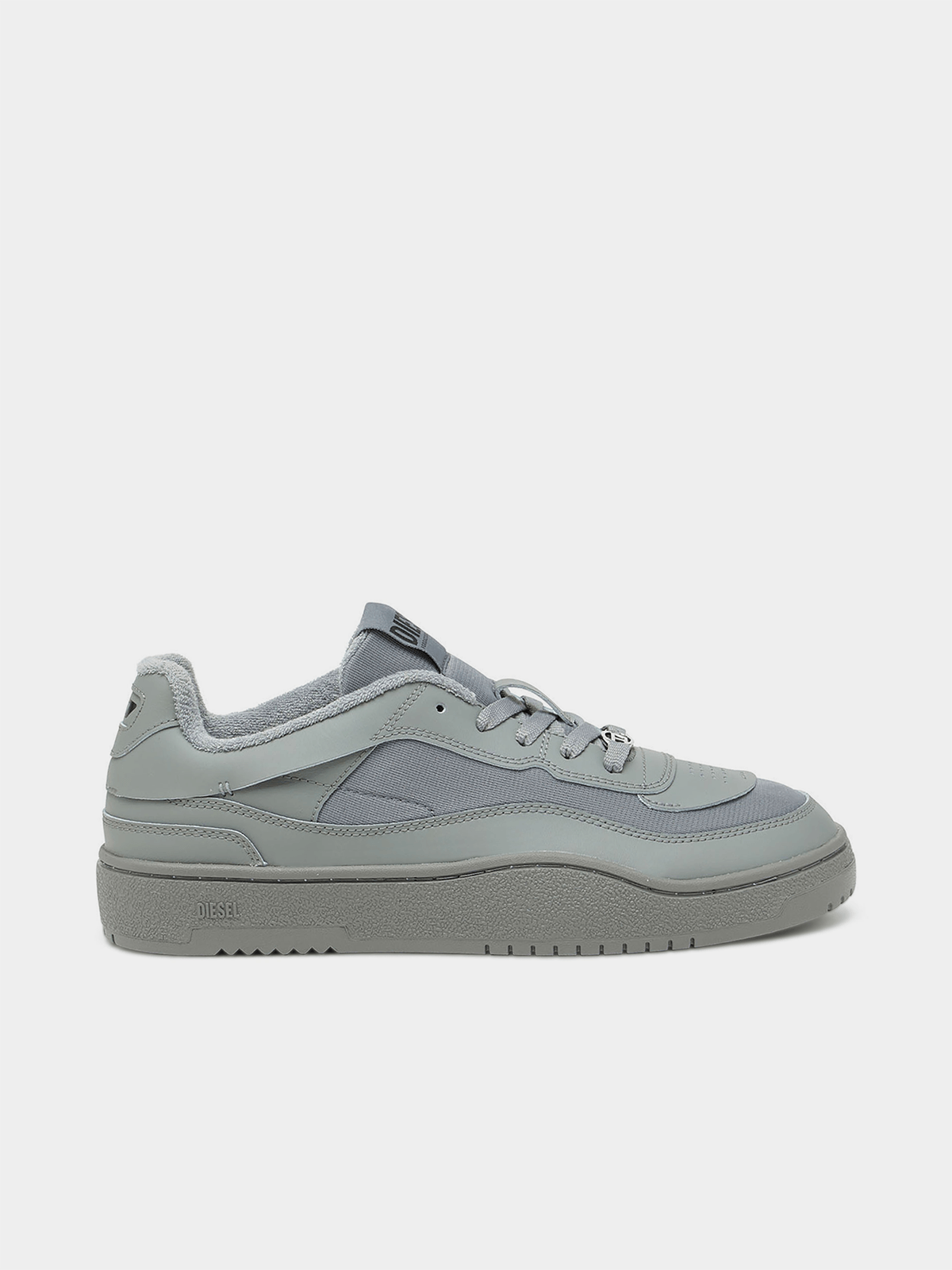 MEN'S DIESEL GREY OVAL SKATE LOW SNEAKERS