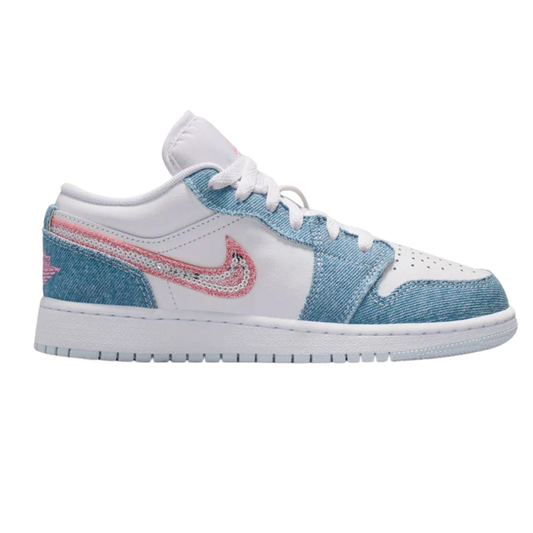 NIKE AIR JORDAN 1 LOW SE DENIM SEQUIN GS - COURT ORDER