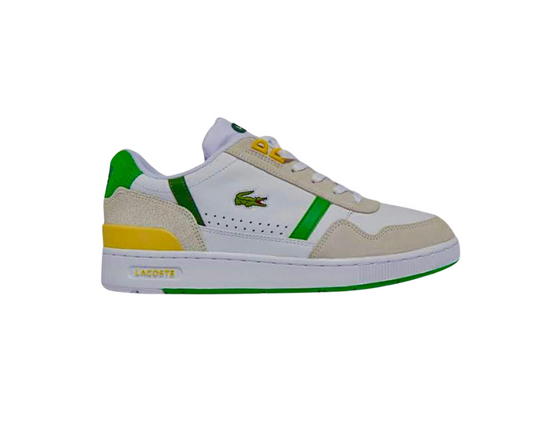 LACOSTE T-CLIP SET LEATHER WHITE/GREEN/YELLOW