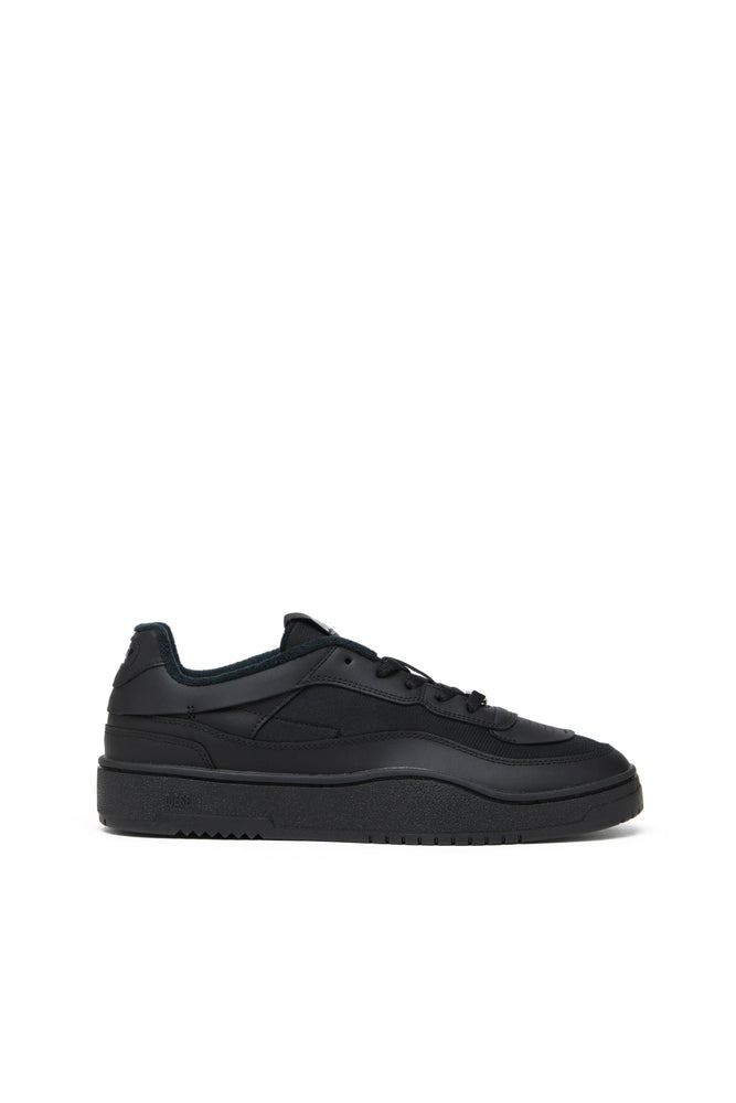 MEN'S DIESEL BLACK OVAL SKATE LOW SNEAKERS