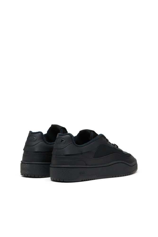 MEN'S DIESEL BLACK OVAL SKATE LOW SNEAKERS