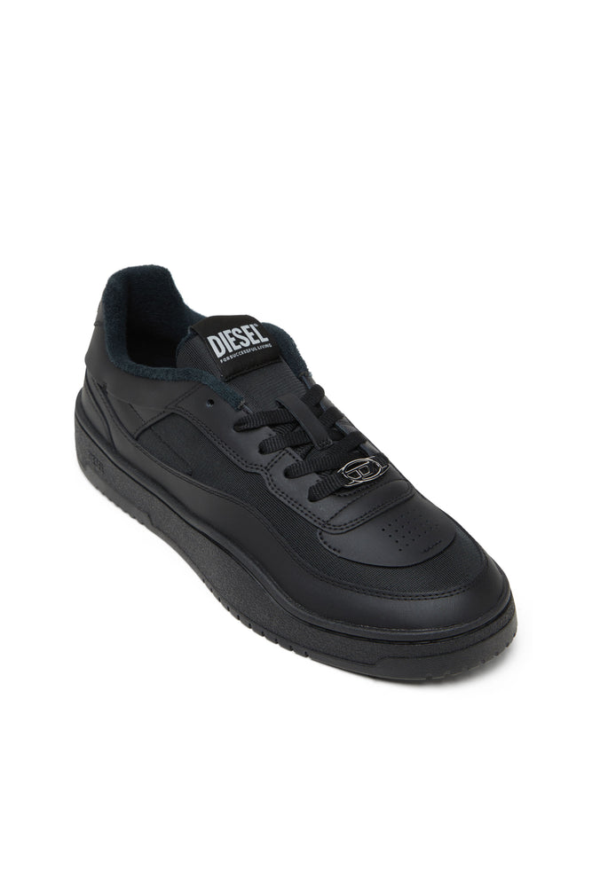 MEN'S DIESEL BLACK OVAL SKATE LOW SNEAKERS