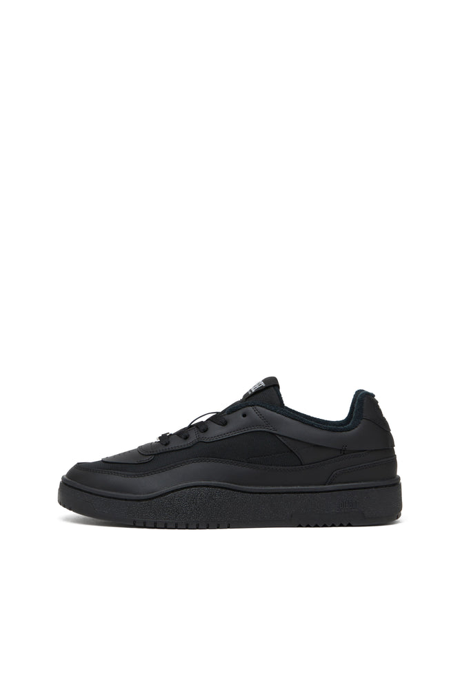 MEN'S DIESEL BLACK OVAL SKATE LOW SNEAKERS