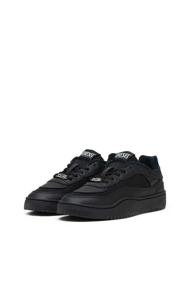 MEN'S DIESEL BLACK OVAL SKATE LOW SNEAKERS